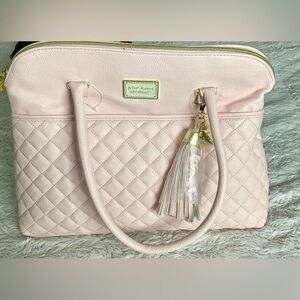 Betsey Johnson Quilted Dome Handbag Blush NWT
